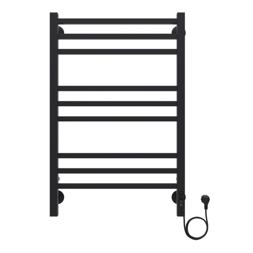 Полотенцесушитель электрический AZARIO ANCONA 500/800 квадрат, 9 секций, диммер справа, черный