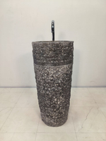 Раковина напольная из мрамора Pedestal Grey Marmo MN-65925 40х40х90 из натурального камня