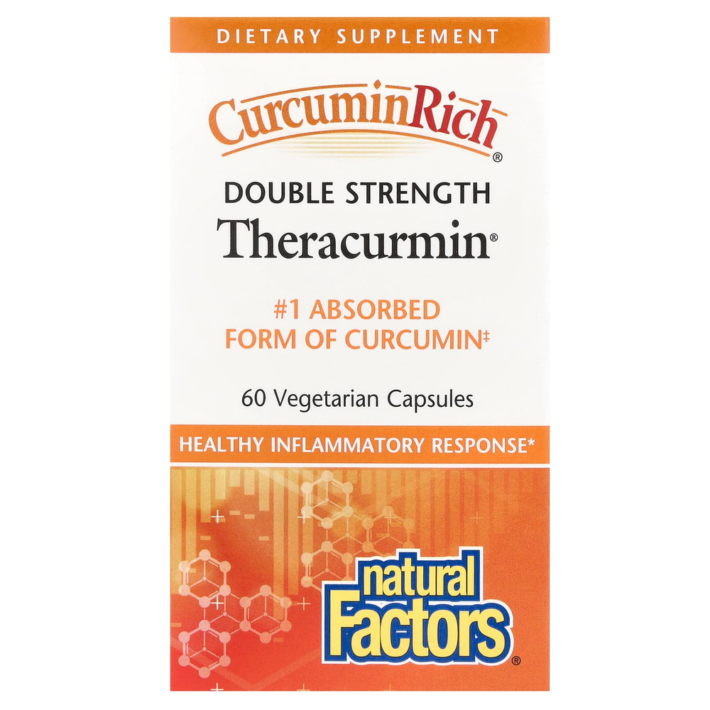 Natural Factors, CurcuminRich®, Theracurmin®, 60 мг, 60 вегетарианских капсул