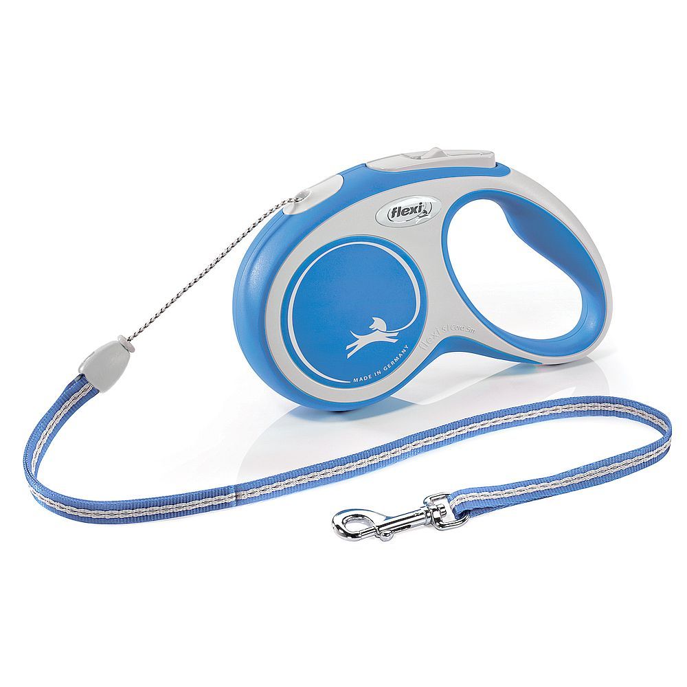 Поводок-рулетка flexi New Comfort S для собак до 12 кг, трос 5 м, синий Поводок-рулетка flexi New Comfort S для собак до 12 кг, трос 5 м, синий