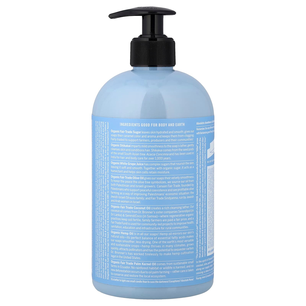 Dr. Bronner's, детское органическое мыло с сахаром, 4 в 1, без запаха, 710 мл (24 жидк. унции)
