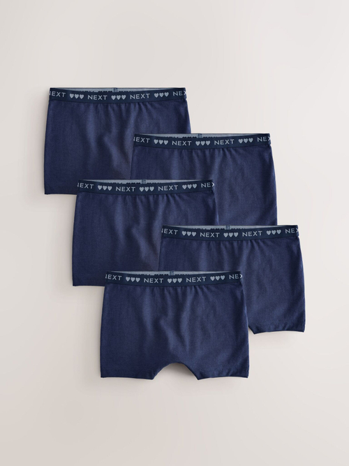 Трусы-шорты для девочки Next AA9-052, 5 шт., Темно-синий