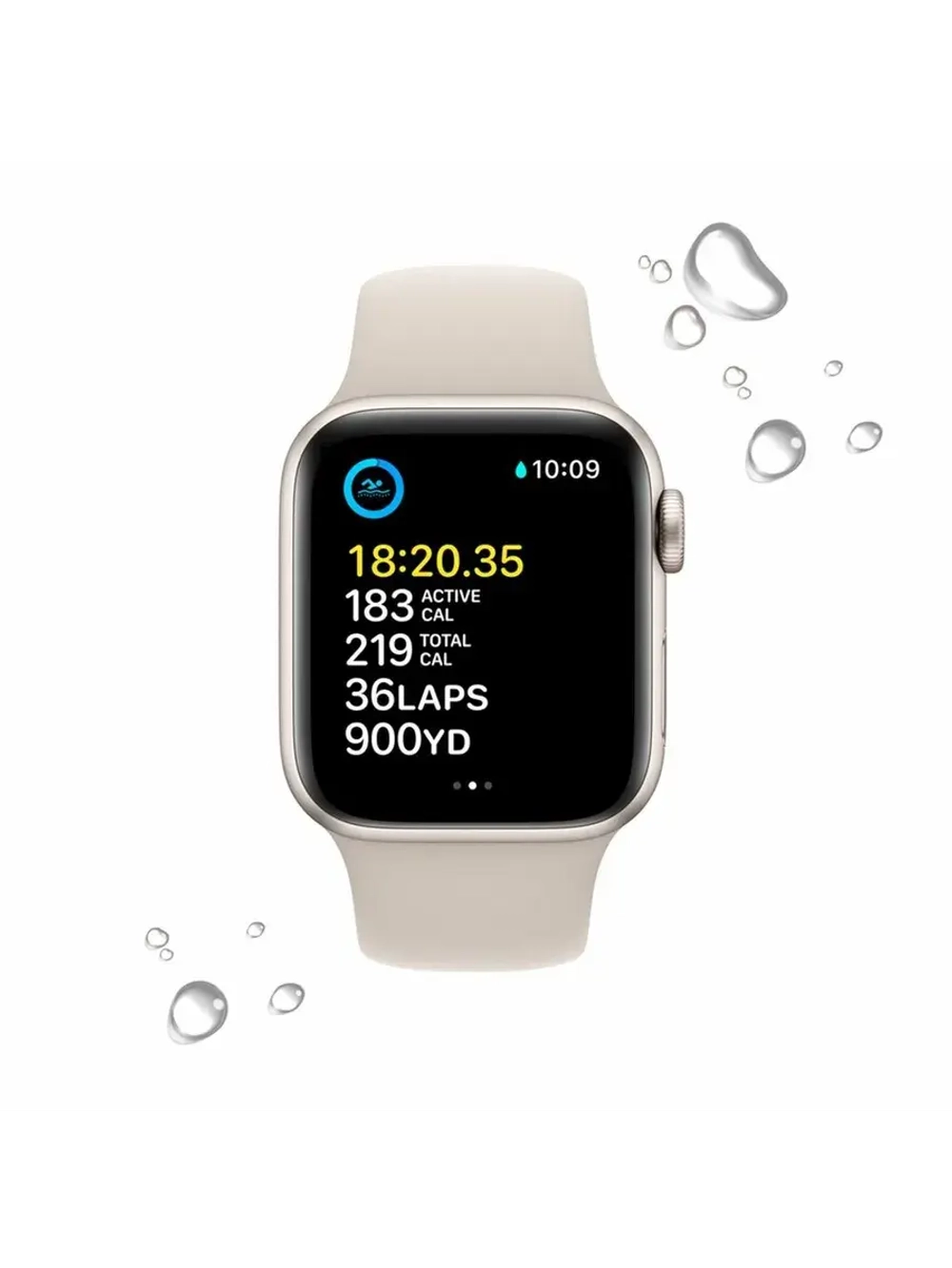 Apple Watch SE 2 GPS 44mm Starlight Sport Band - M/L