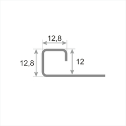 Профиль под плитку из нержавейки SB016-12H глянец 2700 мм