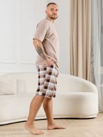 Шорты мужские Тор-2 Виотекс КЛЕТКА КОРИЧНЕВАЯ