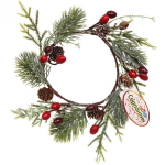 Венок хвойный новогодний «Ягодный Вальс» , 30 см