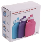 Фляжка силиконовая 700мл «Турист» с карабином