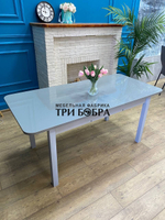 Большой кухонный стол "Макси", металлик