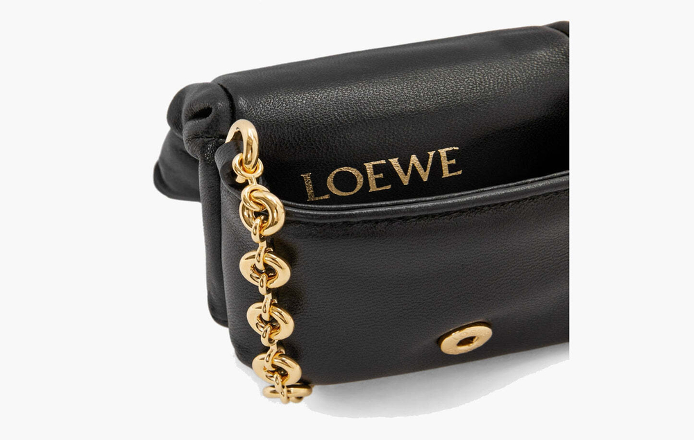 Сумка Loewe Puffer Goya Shiny Nappa Lambskin Leather Mini Case "Black"