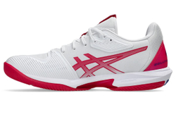 Женские Кроссовки теннисные Asics Solution Speed FF 3 - белый/ярко-розовый