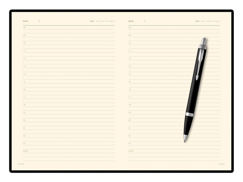 Подарочный набор: Шариковая ручка Parker IM Metal Black CT и и Ежедневник недатированный А5 черный