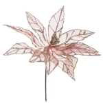 Украшение новогоднее «Пуансеттия - Блестящее утро» 33 см, Шампань