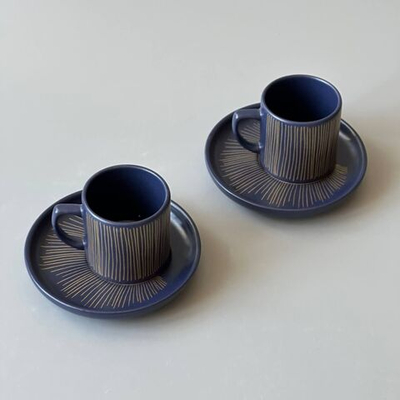 Кофейный набор "Звезда Востока" на 2 персоны/ACAR. Турция (синий)