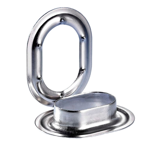 Люверсы для мягких окон никелированные 22,3х13,5 мм овальные - 1000 шт.