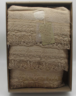 Набор полотенец 3 шт Arte Pura 4.880.PT 410 ракушка