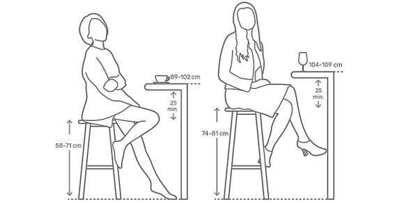 Барный стул Neo 76 см, черный