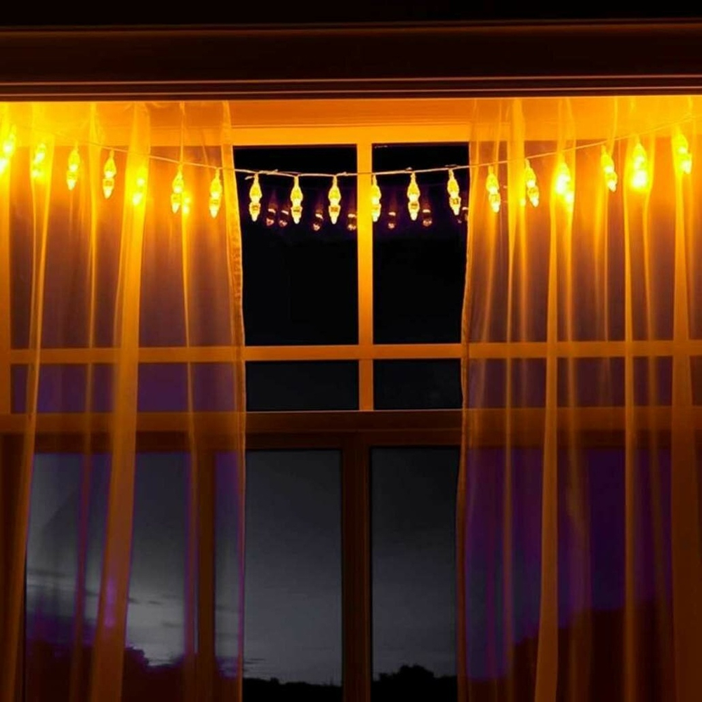 Гирлянда электрическая с насадками "Алмазные подвески" 4м, 20 LED, свечение шампань, прозрачный ПВХ,