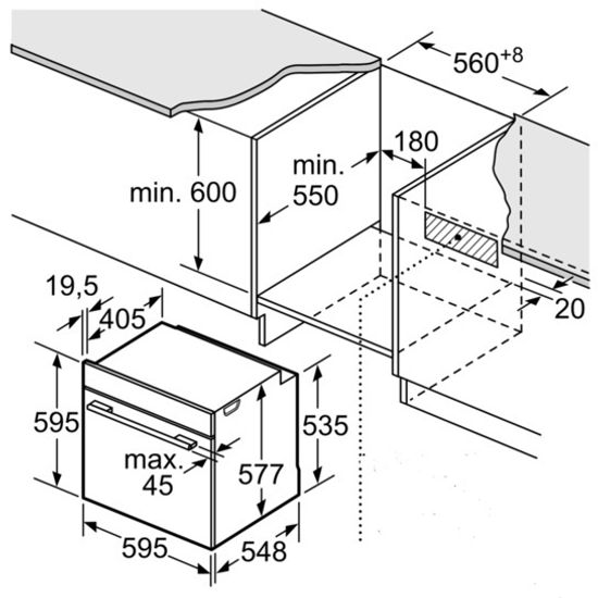 Электрический духовой шкаф Bosch HBG633CW1S