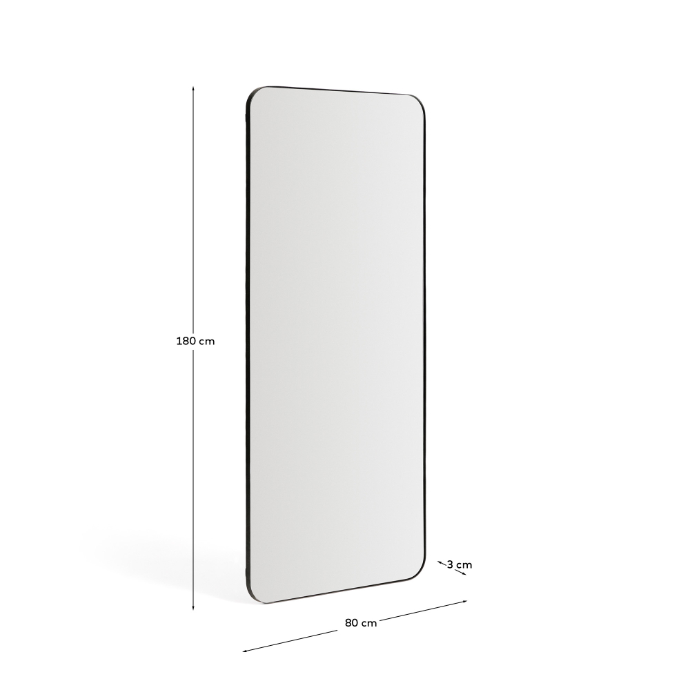 Черное металлическое зеркало Marco 80 x 180 см