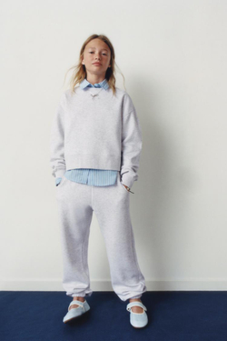 ZARA БАЗОВАЯ ТОЛСТОВКА, СЕРЫЙ МЕЛАНЖ