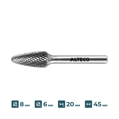 Борфреза по металлу ALTECO F 0820/6 MX