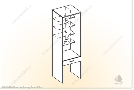Шкаф с зеркалом Лозанна Ш-Z