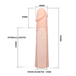 Удлиняющая насадка на пенис Deep Love - 18,4 см. (Цвет: розовый)