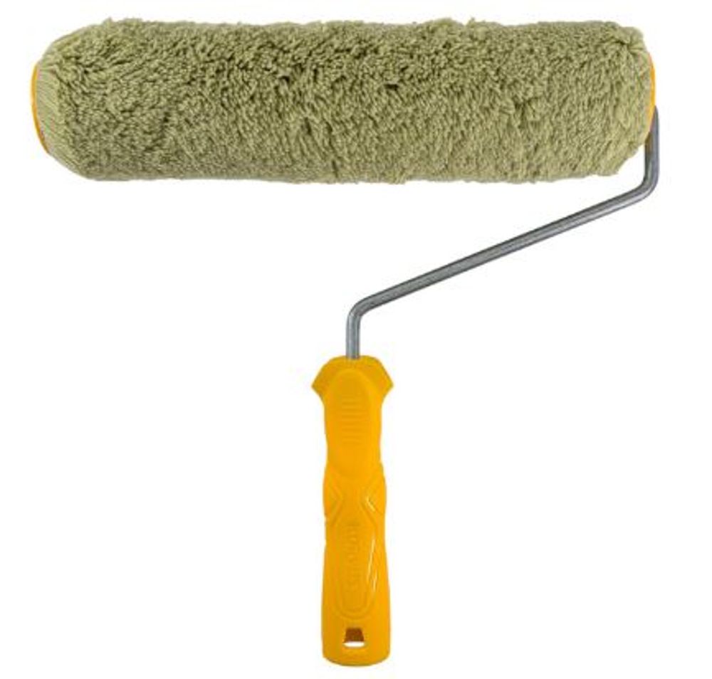 Валик Полиакрил Зеленый фасад.  250мм, d40, d6    ворс 18мм   KORVUS (Лакра) 0205135