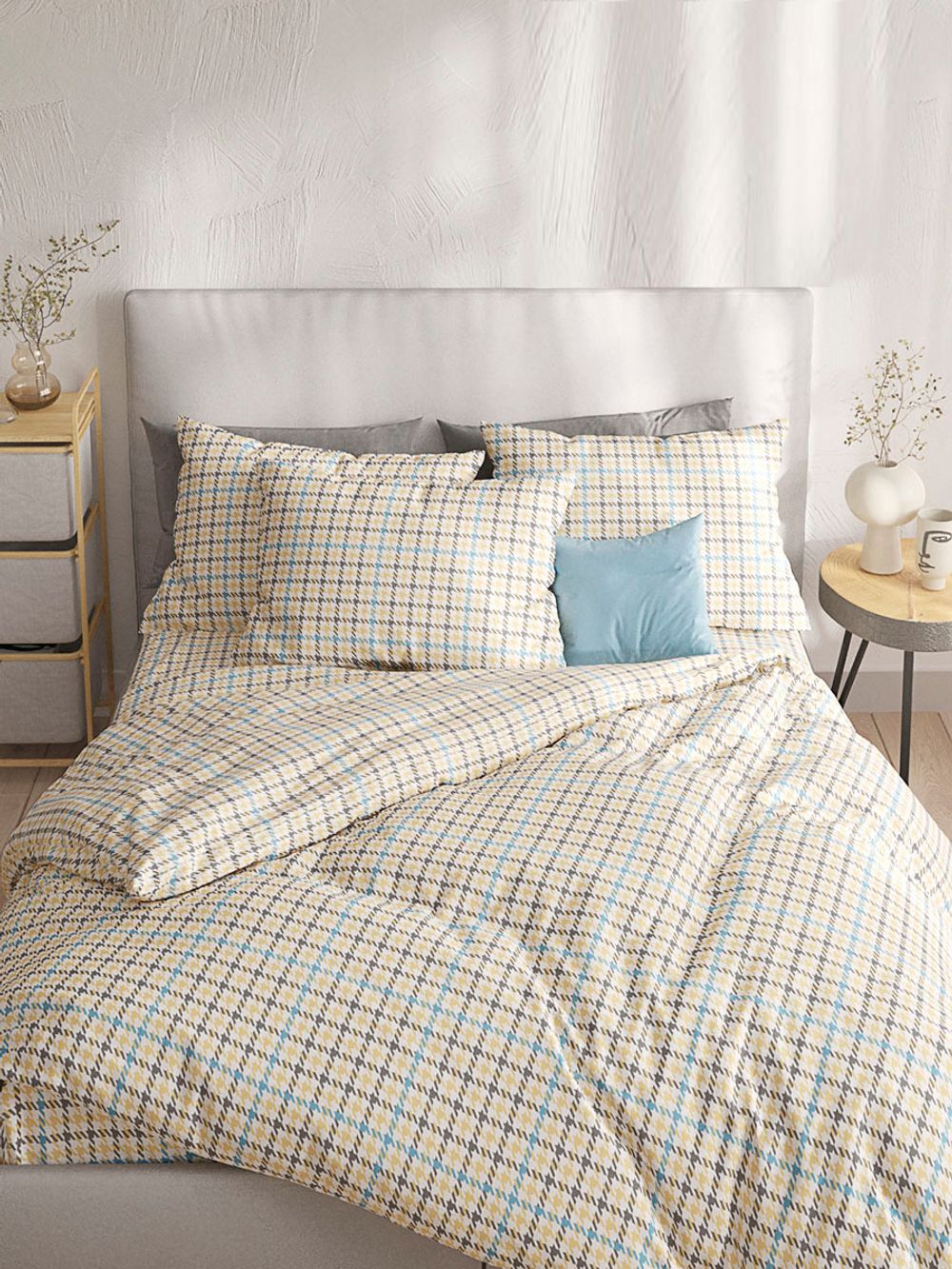 Простынь "Сrow foot" 150х215 см Сказка сатин