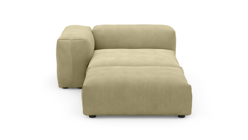 Оттоманка Фиджи Cilium Cream 137*221*62 см, Кремовый Вельвет Нераскладной Фиеста