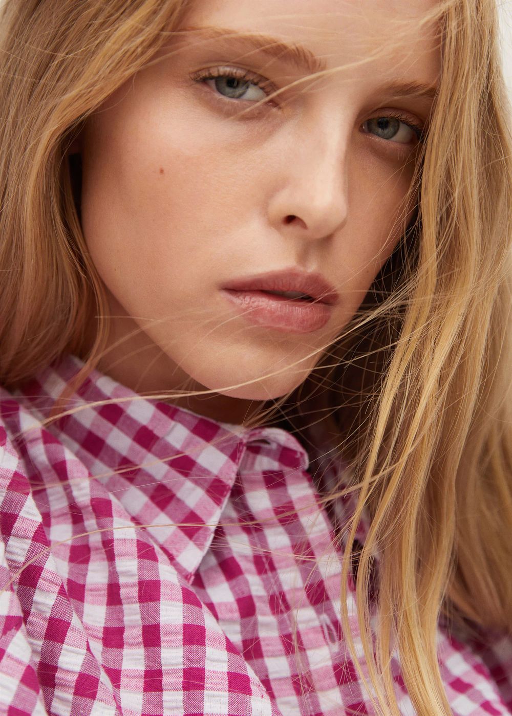 Объемная рубашка в клетку