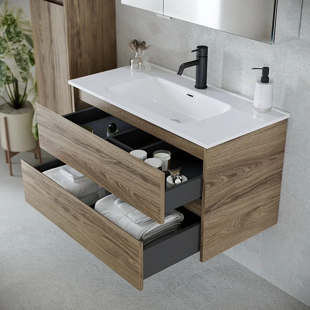 Тумба с раковиной Sancos Libra LB120-1ECH дуб чарльстон