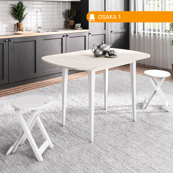 Табурет деревянный ОСАКА 1, цвет белый матовый