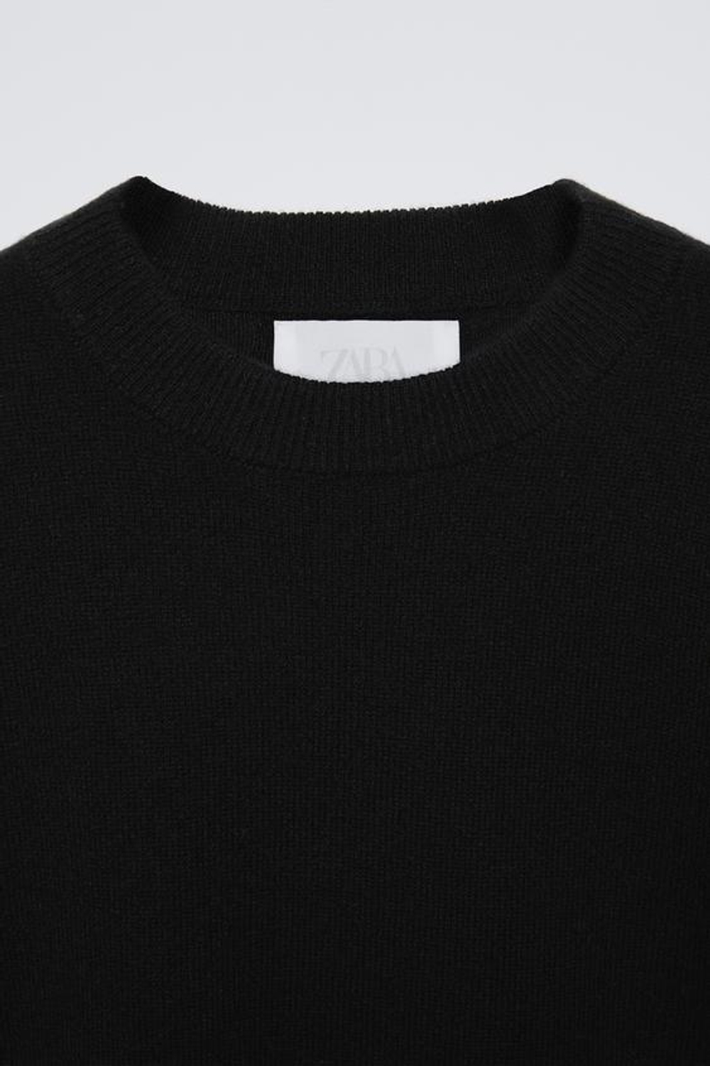 ZARA СВИТЕР ИЗ 100% КАШЕМИРА, ЧЕРНЫЙ