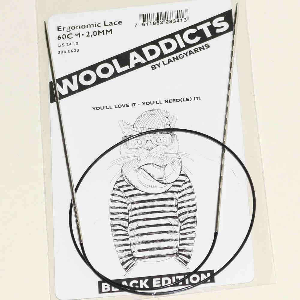 Спицы круговые супергладкие WOOLADDICTS Ergonomic Lace №3,75, 60 см