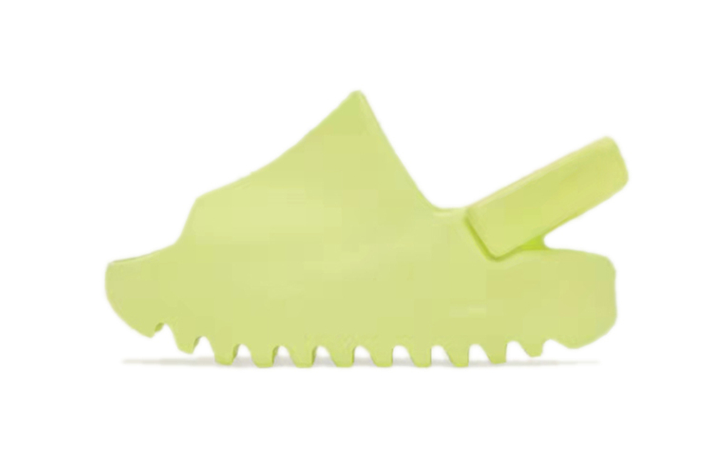 Baby adidas originals Yeezy Slide fluorescent Green "Glow Green" non-slip wear-resistant lightweight low-top sports slippers