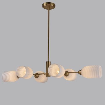 Люстра на штанге 6*E14 6512/6C латунь Monroe Lumion