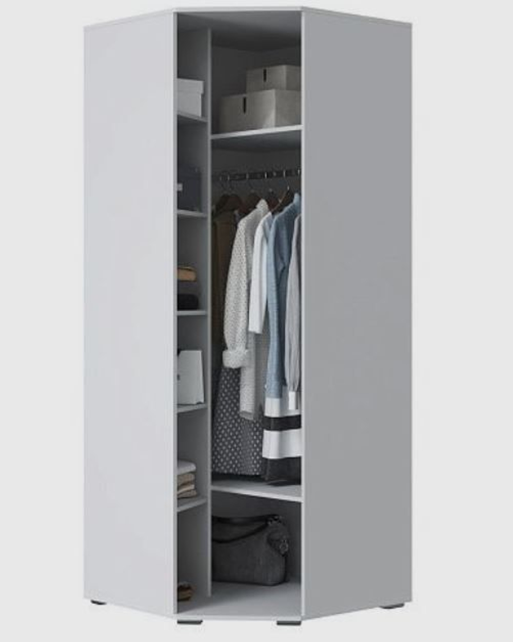 ШАРЛИЗ-спальня Шкаф угловой (ш892г892в2213мм), Белый снег