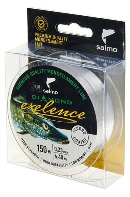 Леска монофильная Salmo Diamond EXELENCE FLUORO COATED Clear 150/023