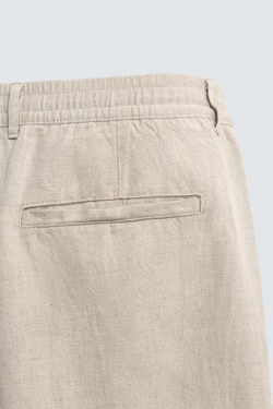 ZARA СВОБОДНЫЕ БРЮКИ STRAIGHT FIT, ЖЕМЧУЖНО-СЕРЫЙ