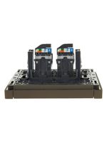 FORTE&PIANO Розетка компьютерная двойная RJ45 кат.5E FP333 серый IEK