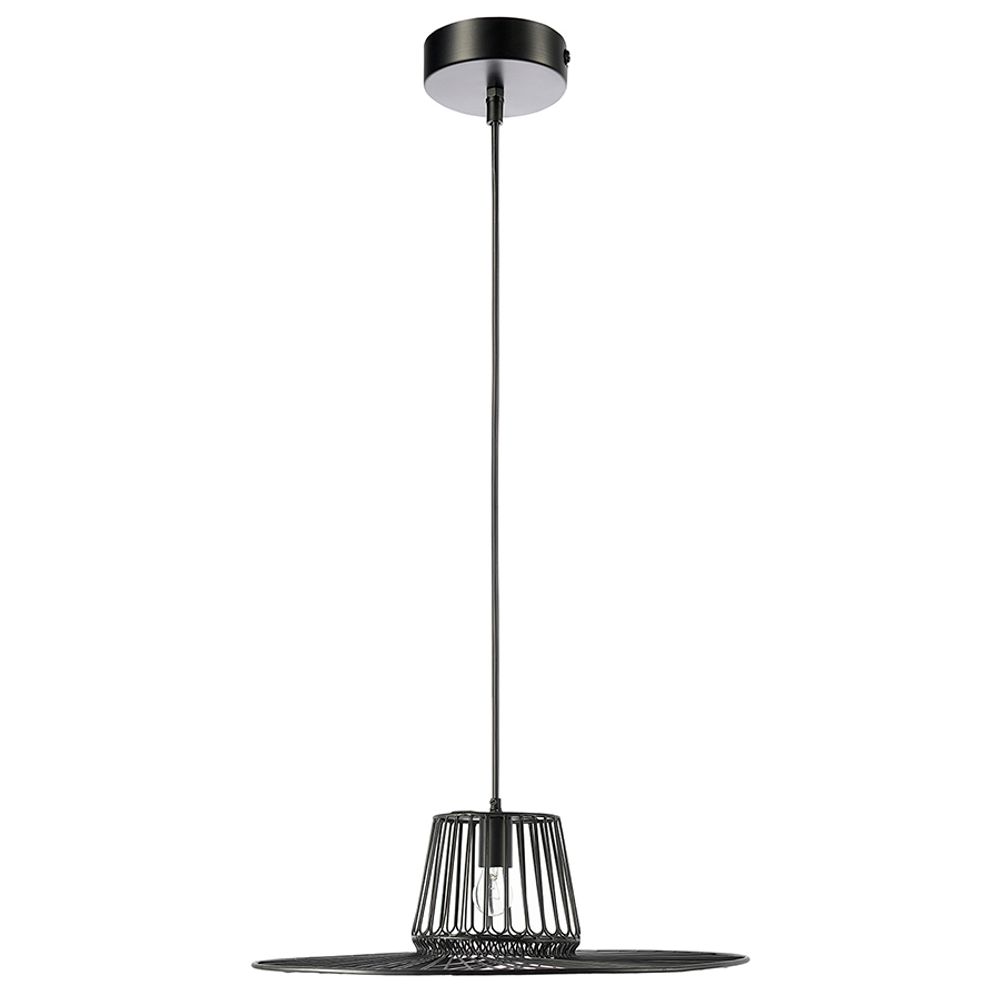 Светильник подвесной Vinger, Ø60,5х18 см, черный