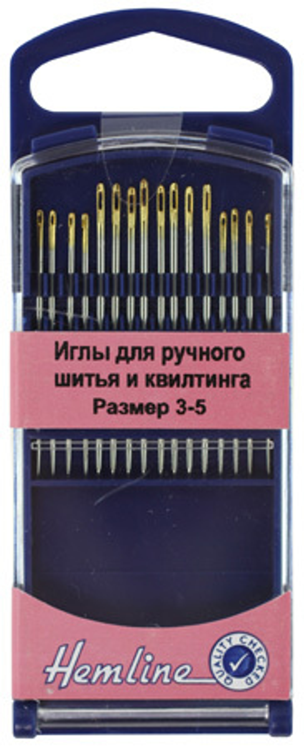 Иглы для ручного шитья и квилтинга в пласт.контейнере №3-5,16шт. т