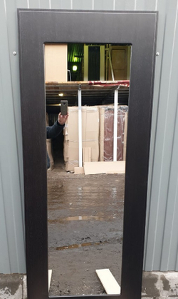Входная металлическая дверь  с зеркалом RеX (РЕКС) Премиум 3К Венге (Гладиатор)/ Пастораль венге