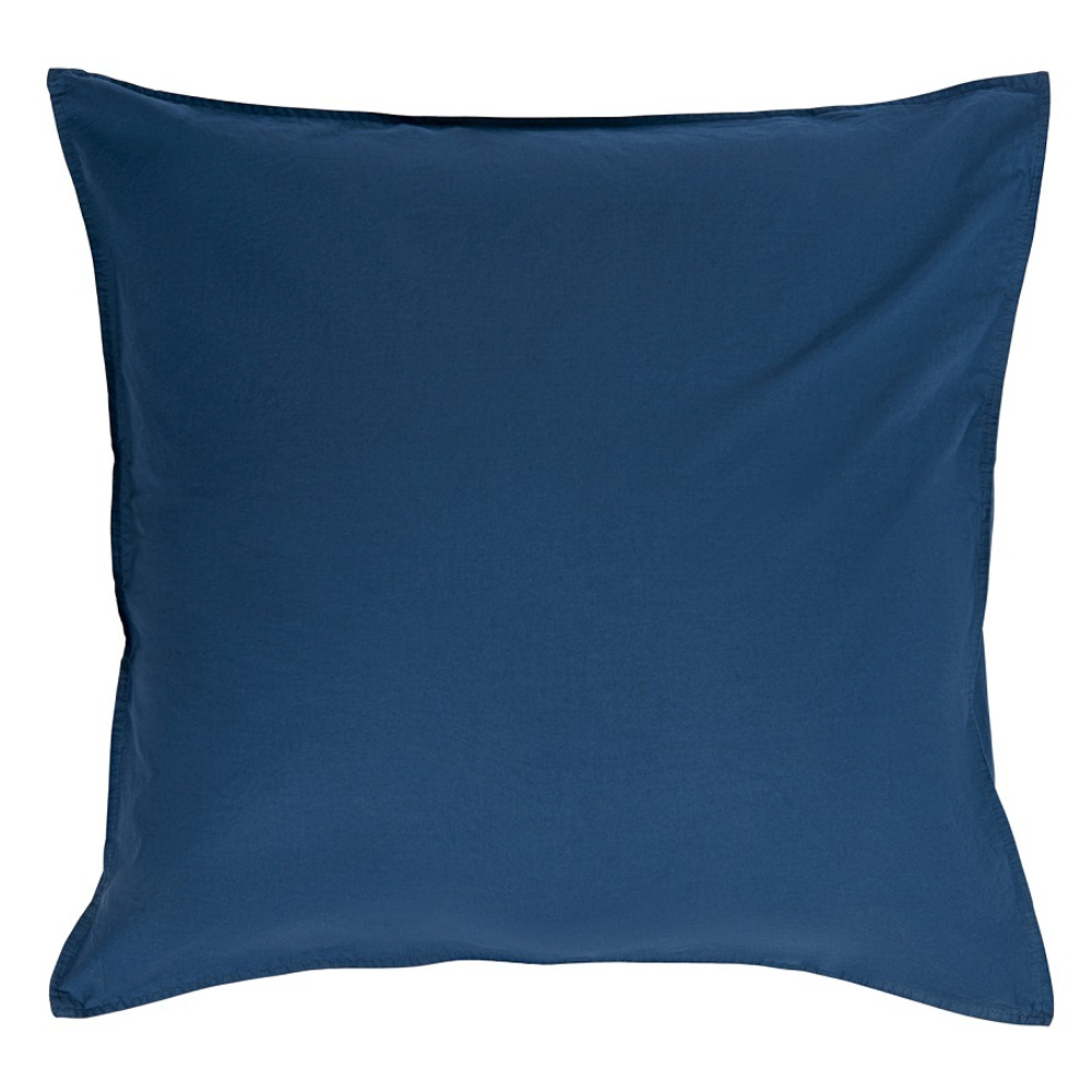 Набор из двух наволочек темно-синего цвета из органического стираного хлопка из коллекции essential, 70х70 см