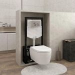 Инсталляция для унитаза WasserKraft Dill 61TLT.010.ME.BN02 с кнопкой никель