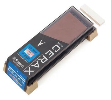 Брусок абразивный, Suehiro / New Cerax,  320 / 800 грит, 183*63*32мм, на подставке