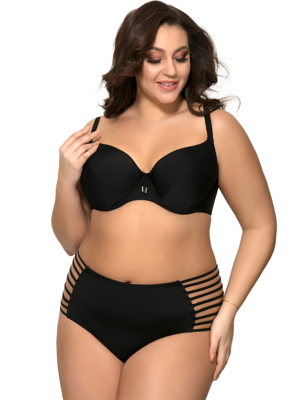 Высокие плавки с боковыми вырезами Ava SF13/6 black