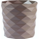 Кашпо для цветов пластиковое 3л d-17,7см «Диамант» Мокачино