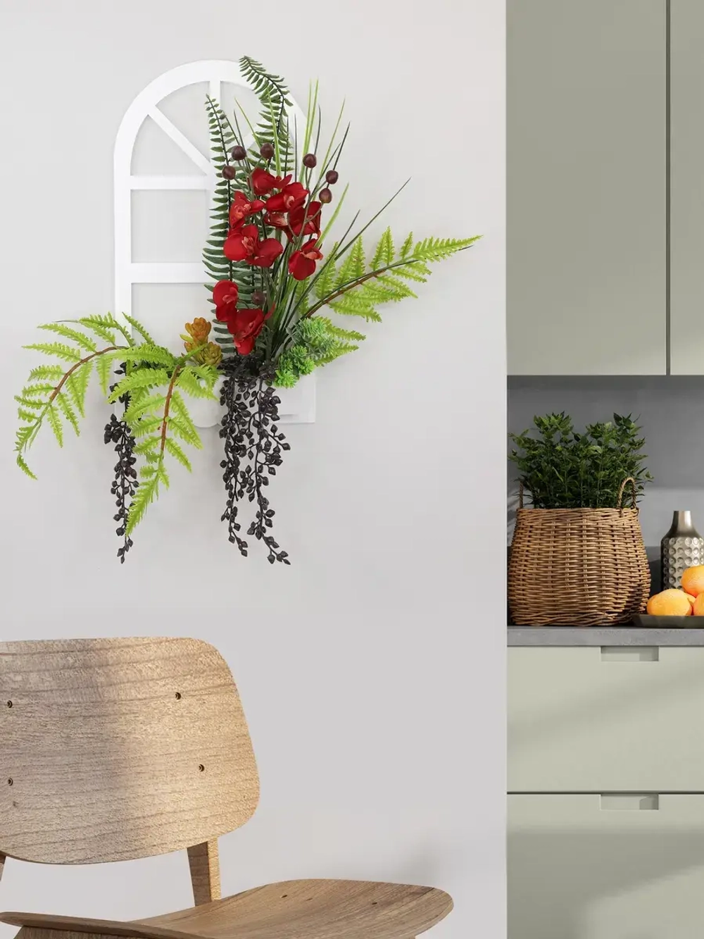 Панно c цветами на стену для интерьера